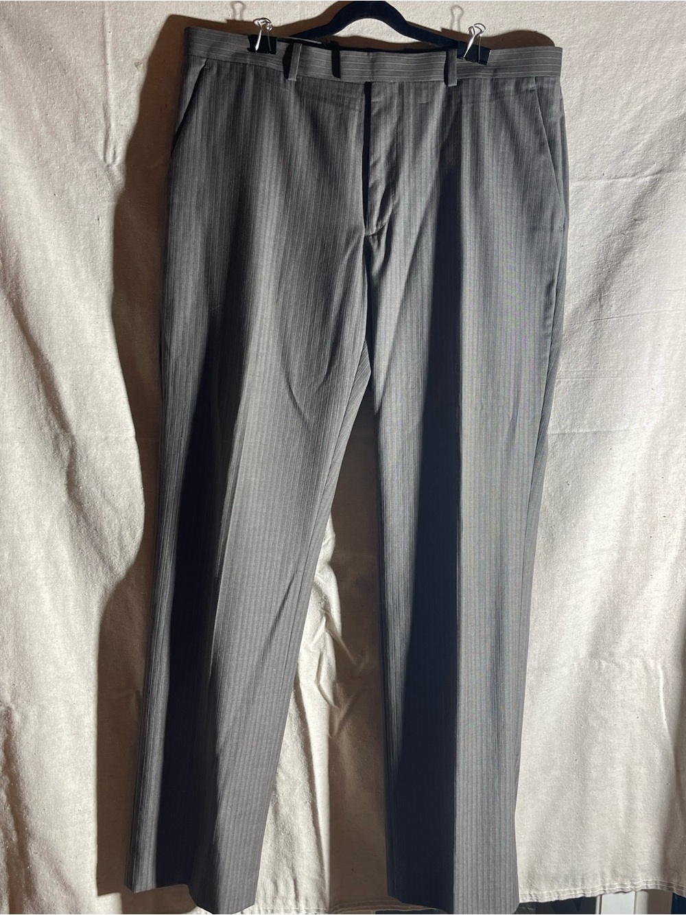 Perry Ellis Men’s Gray Pinstripe Chinos